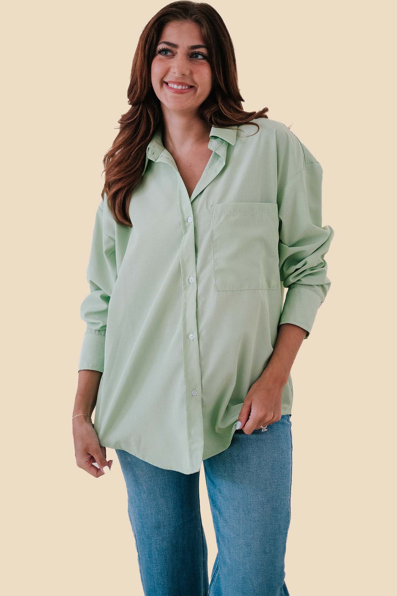 Lime green button down hot sale shirt