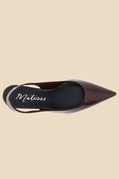 Matisse Leona Slingback Heel (Bordeaux)