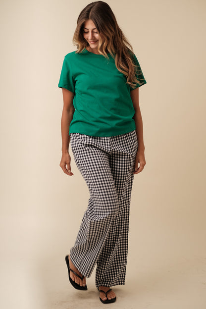 Things Between Winifred Gingham Cotton Relaxed Pants (Navy)