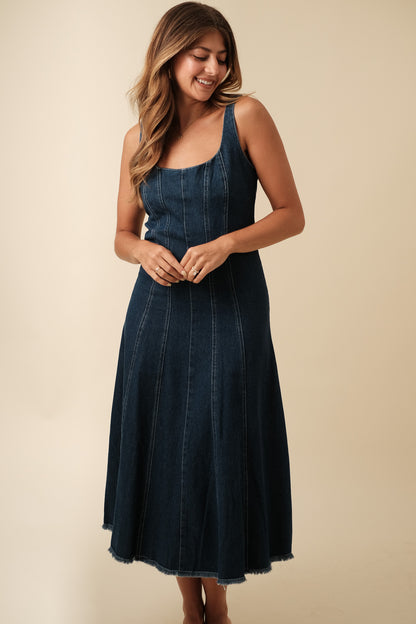 Sofie the Label Yvonne Denim Sleeveless Midi Dress