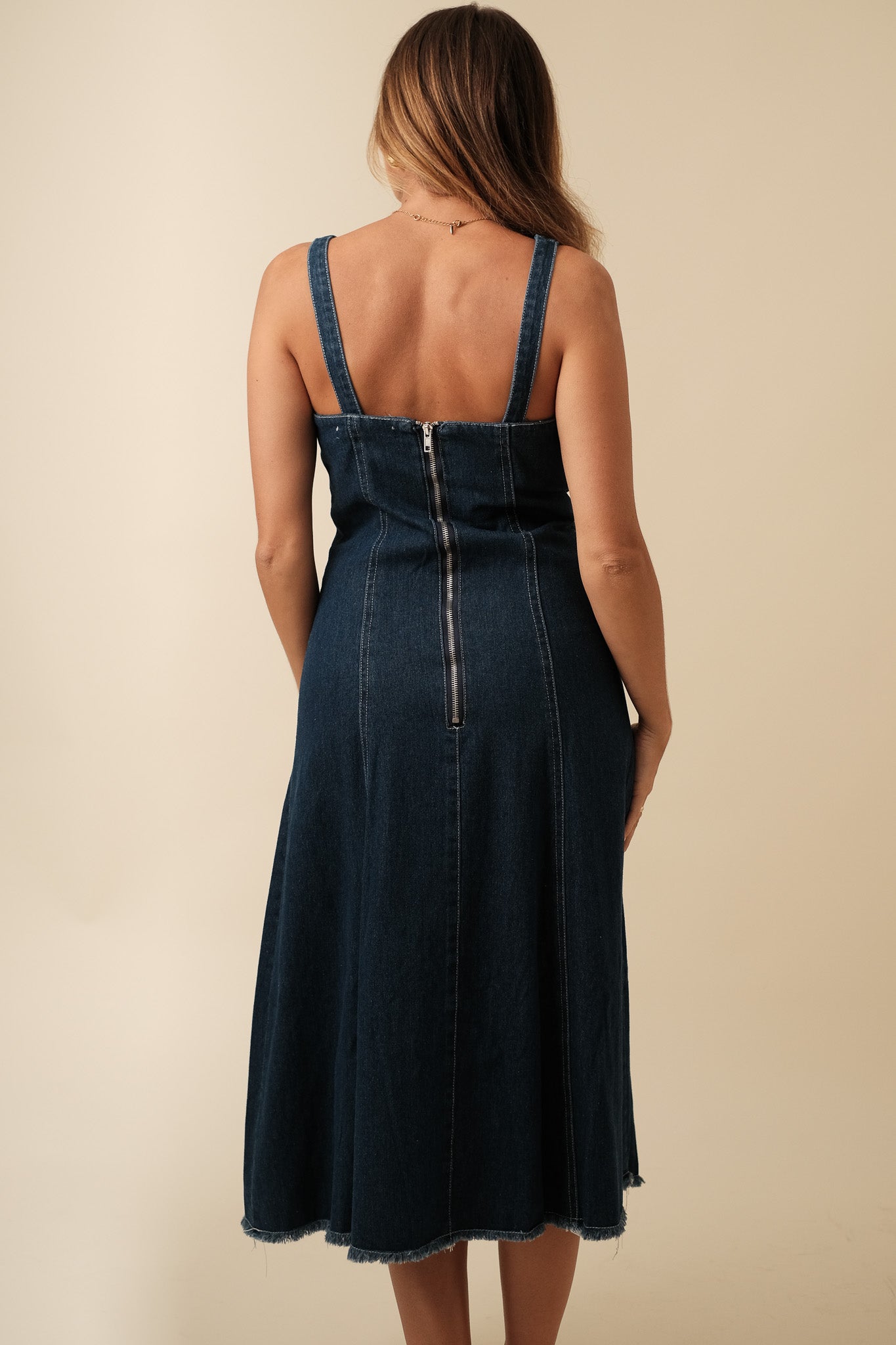 Sofie the Label Yvonne Denim Sleeveless Midi Dress