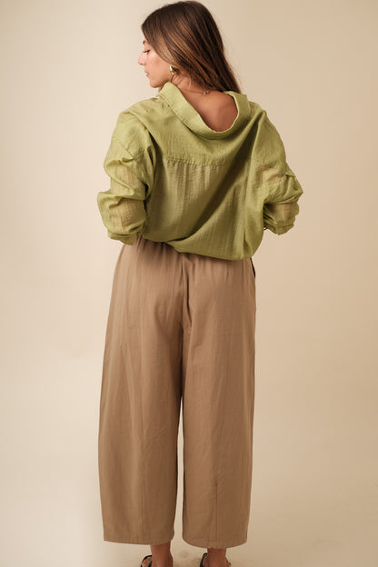 Sawyer Khaki Canvas Balloon Pants