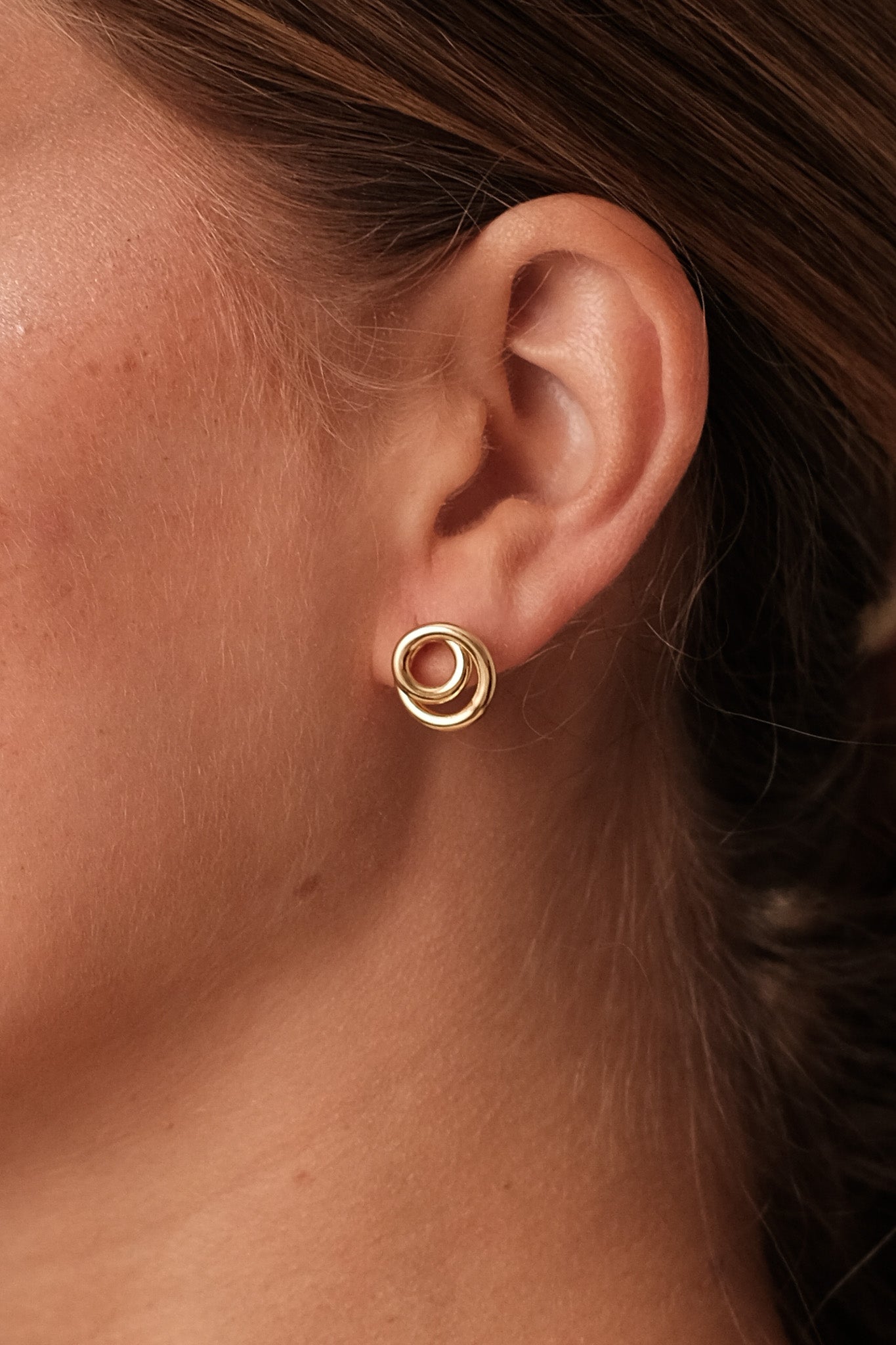 Brass Swirl Earrings