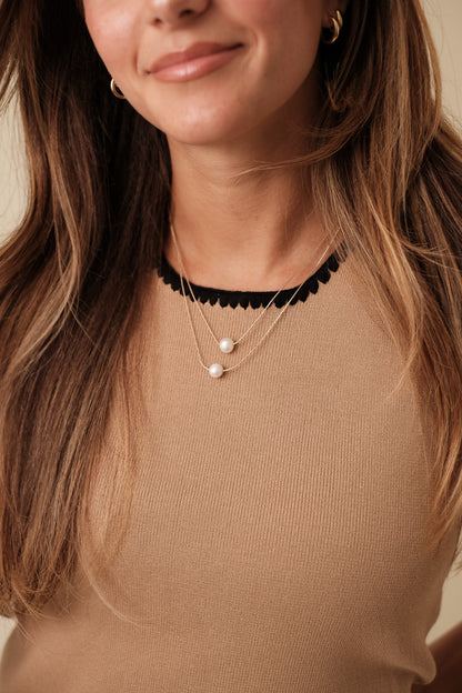 Pearl Layered Gold Necklace