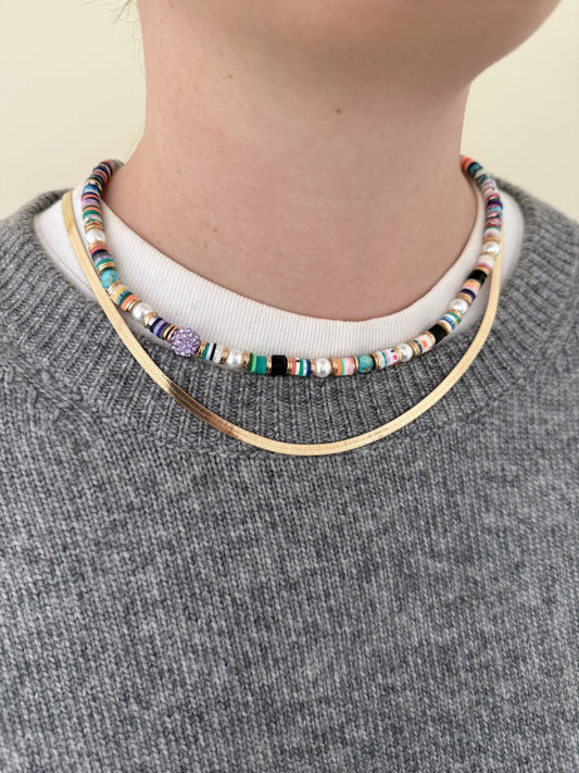 Multi-Colored Beaded Necklace