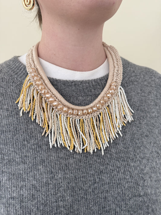 Beaded Tassel Necklace