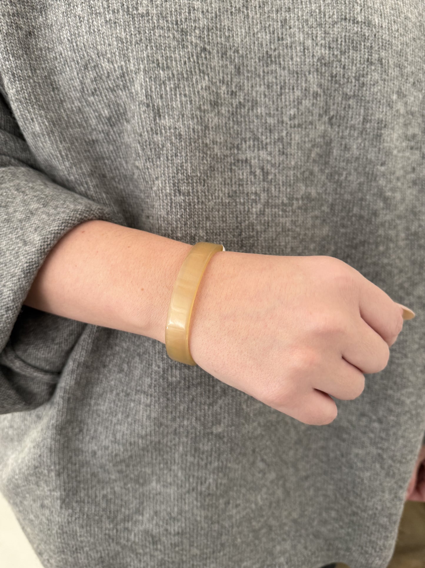 Tan Acrylic Bracelet Cuff