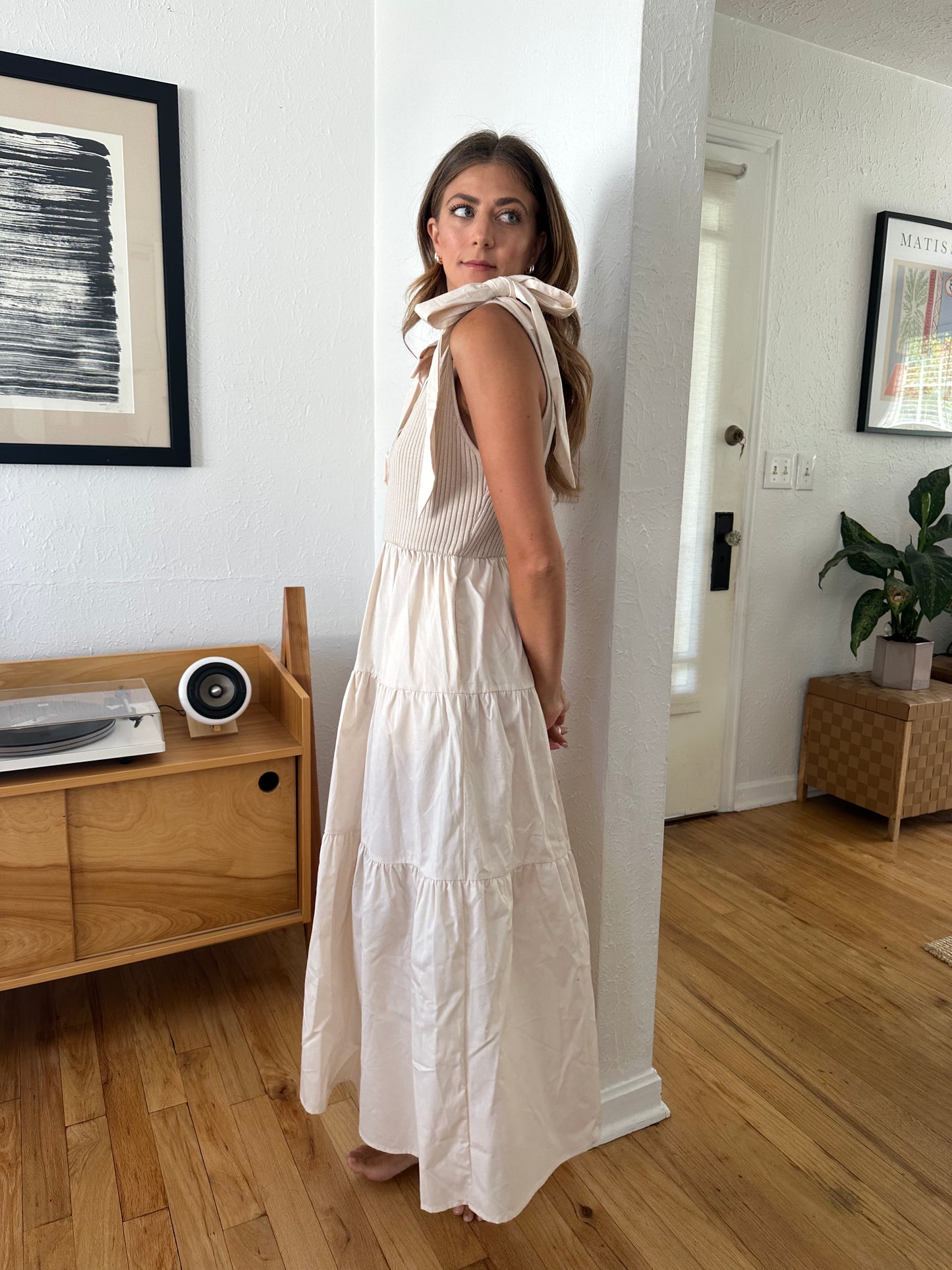 Sofie the Label Tianna Rib Knit Tiered Midi Dress
