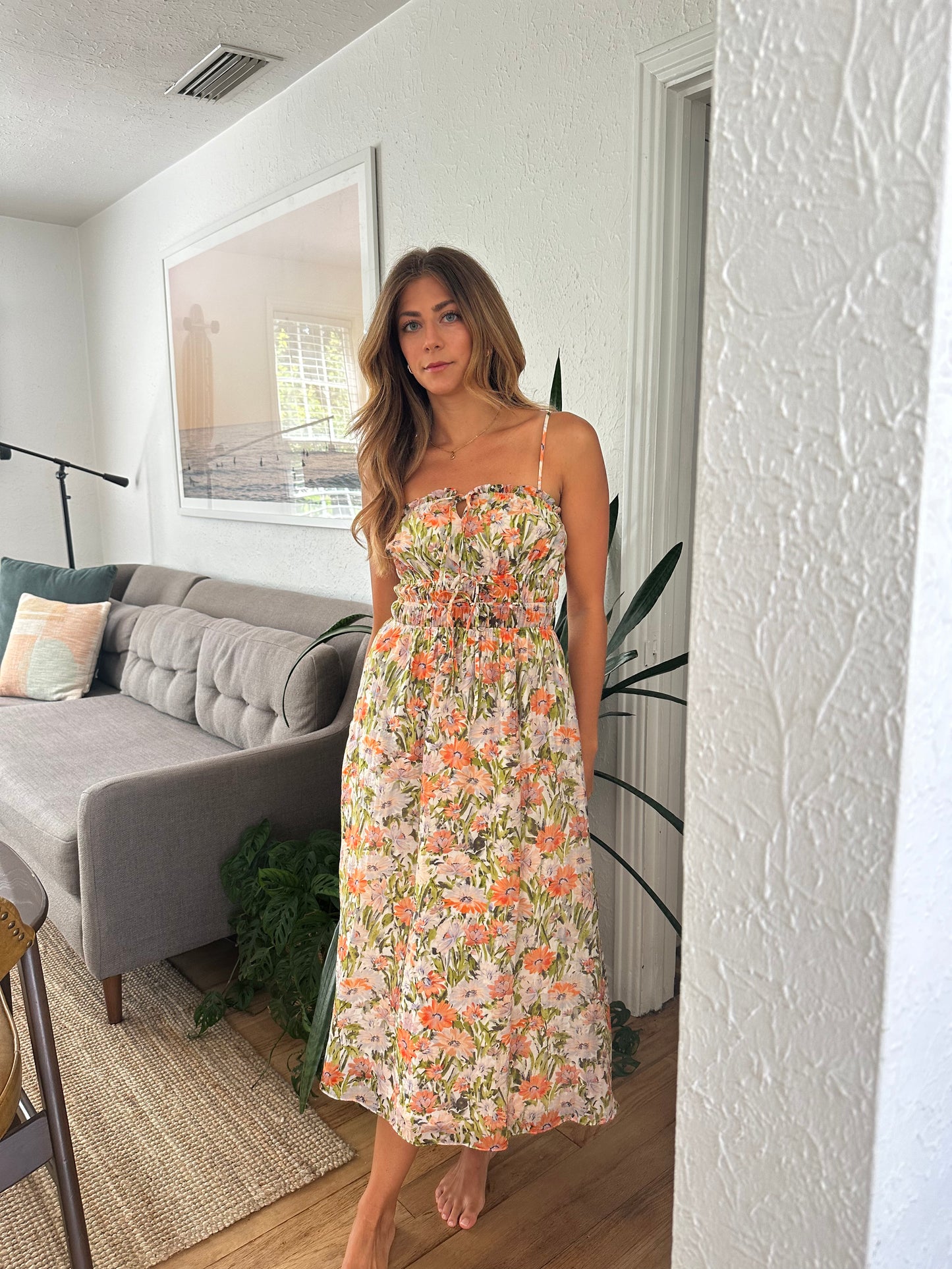 Lucy Paris Goldie Floral Sleeveless Maxi Dress