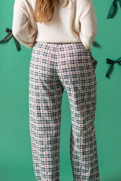 Things Between Noelle Plaid Teddy Bear Pajama Pants