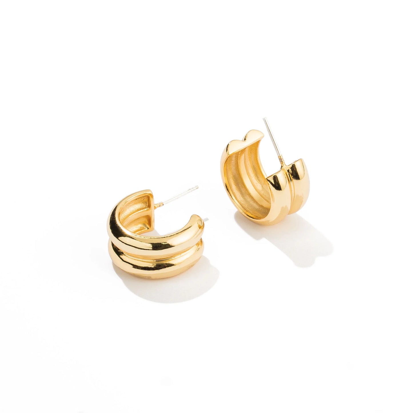 Brenda Grands Twin Gold Hoops