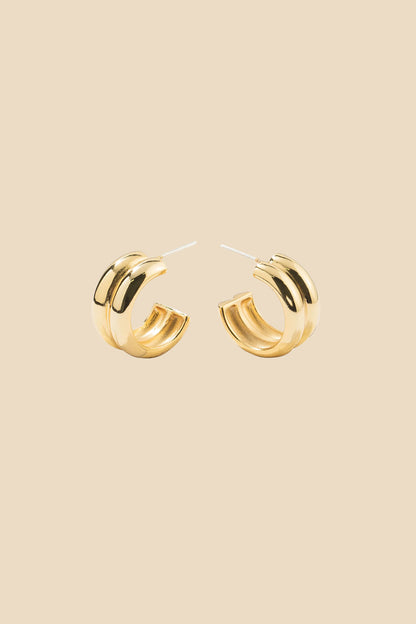 Brenda Grands Twin Gold Hoops