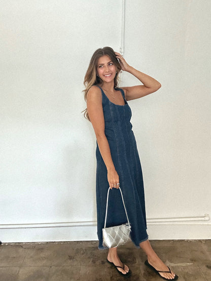 Sofie the Label Yvonne Denim Sleeveless Midi Dress