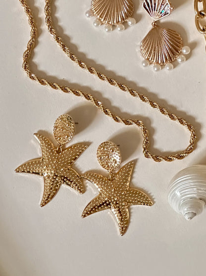 Textured Starfish Earrings