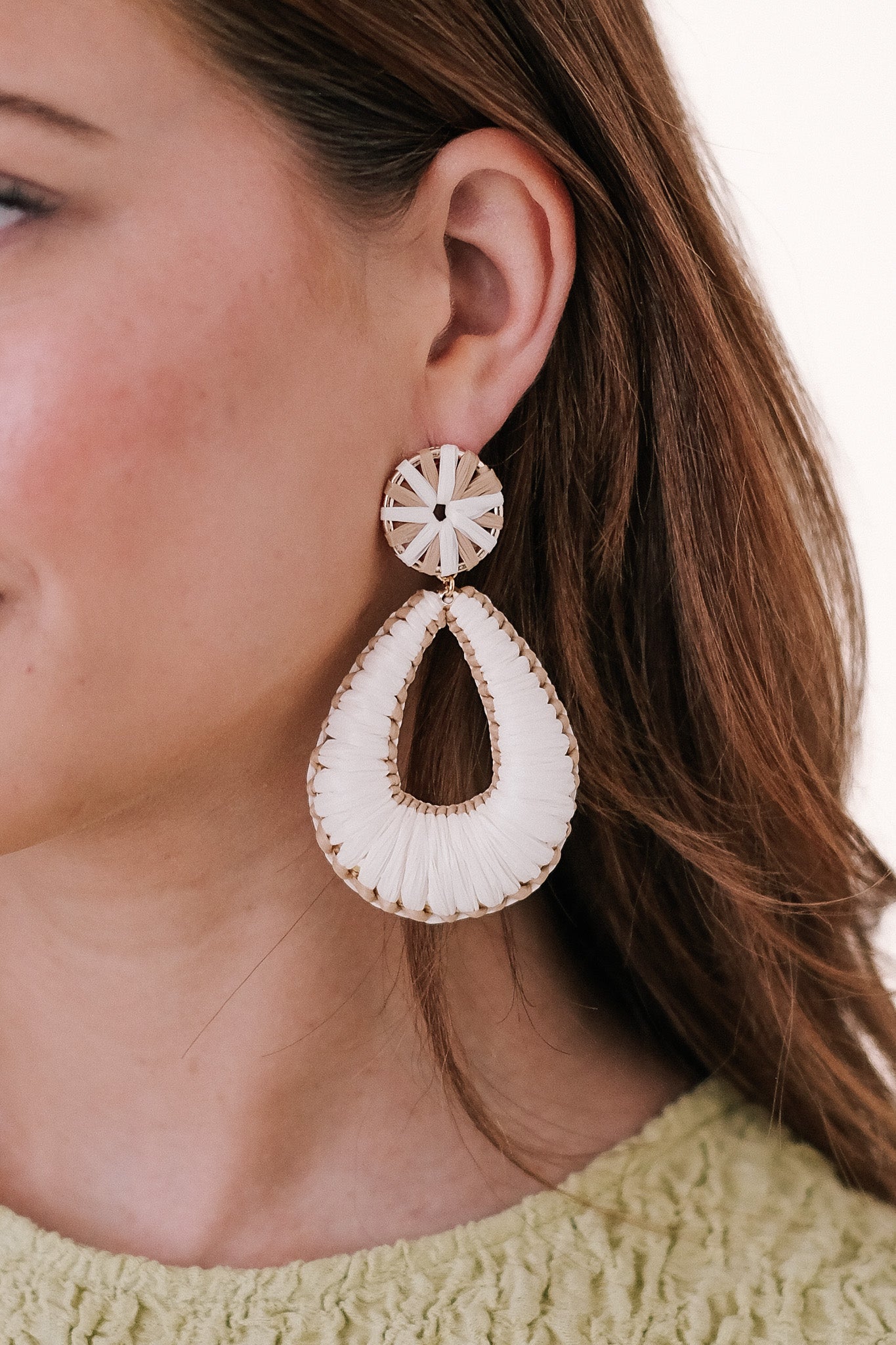 Raffia sales statement earrings